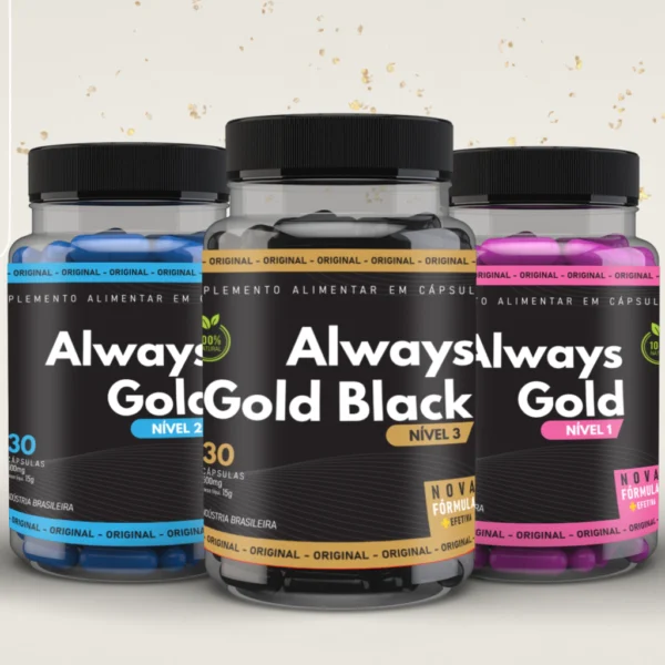 KIT COMPLETO 03 FRASCOS ALWAYS GOLD NÍVEL 1, 2 E 3